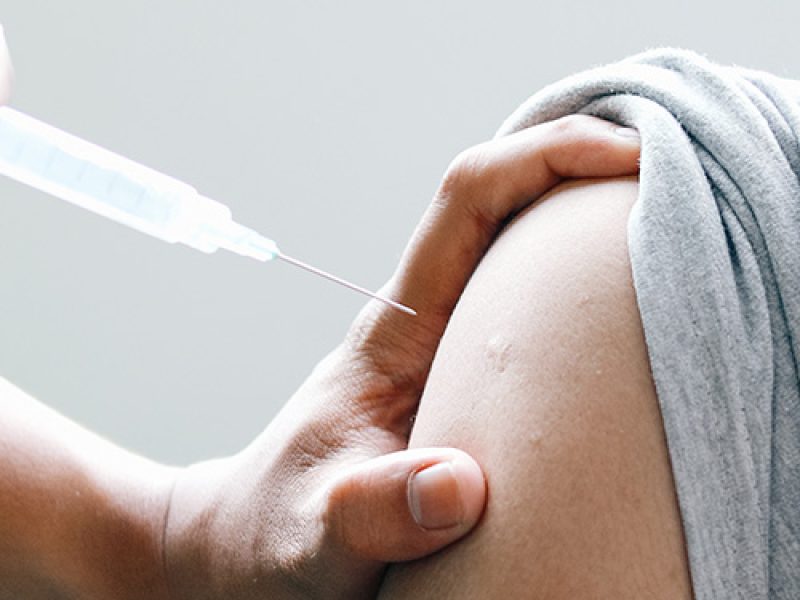 adult getting immunized