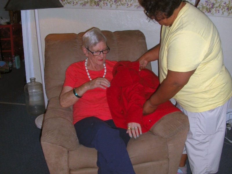 Assisting with dressing