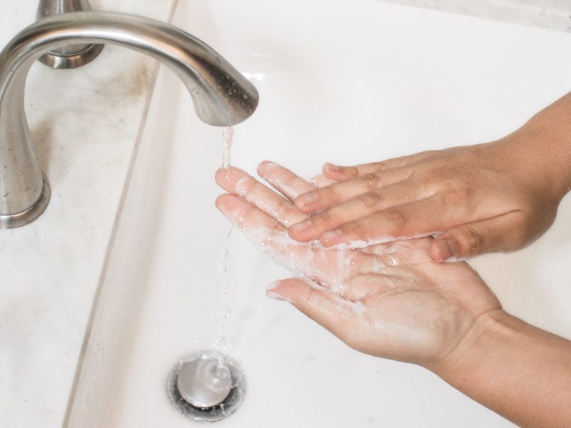 Washing hands