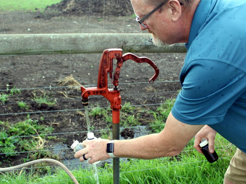 County sanitarian testing well water